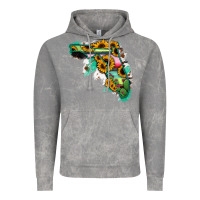 Cloud Rock Florida Map with Sunflower and Serape Cactus Vintage Hoodie - Bettercallsaul