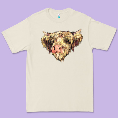Scottish Cow Premium Tee Designed By Nancycooperartshop
