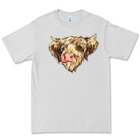 Dove Grey scottish cow Premium Tee - NancyCooperArtShop