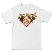 White scottish cow Premium Tee - NancyCooperArtShop