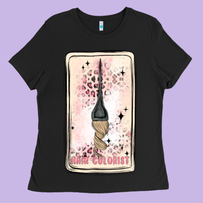 Hair Stylist Ladies Tee Designed By Maliassmallbusiness