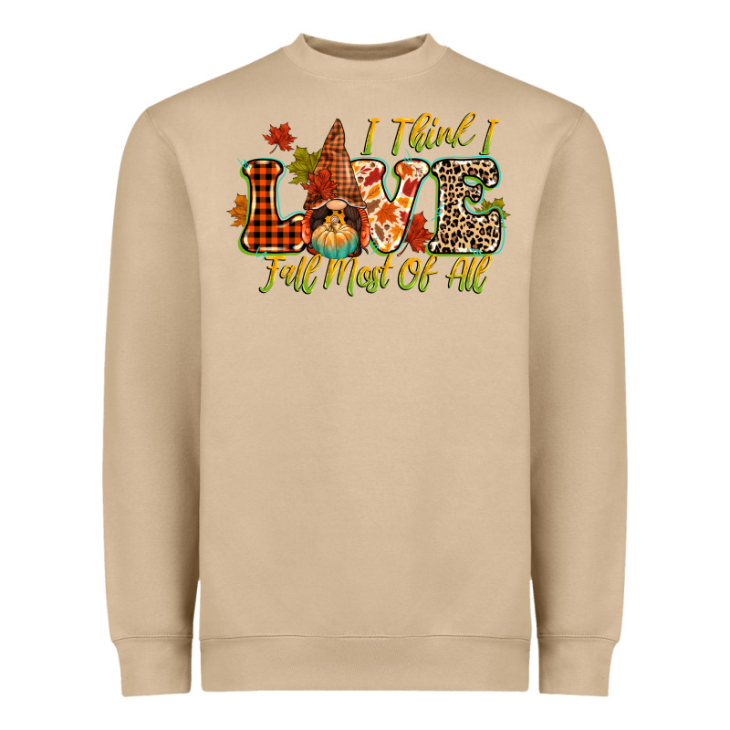 I Think I Love Fall Most Of All Heavyweight Sweatshirt by CowGirlArtShop | Teevron