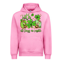 Fuchsia Pink with god all things are possible Urban Hoodie - Artiststas