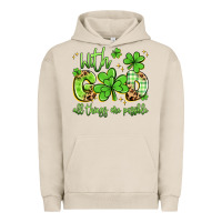 Pigment French Oak with god all things are possible Urban Hoodie - Artiststas