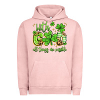 Pigment Salmon with god all things are possible Urban Hoodie - Artiststas