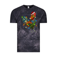 Cloud Black Christmas Lights Rooster Vintage Tee - RanaPortraitStore