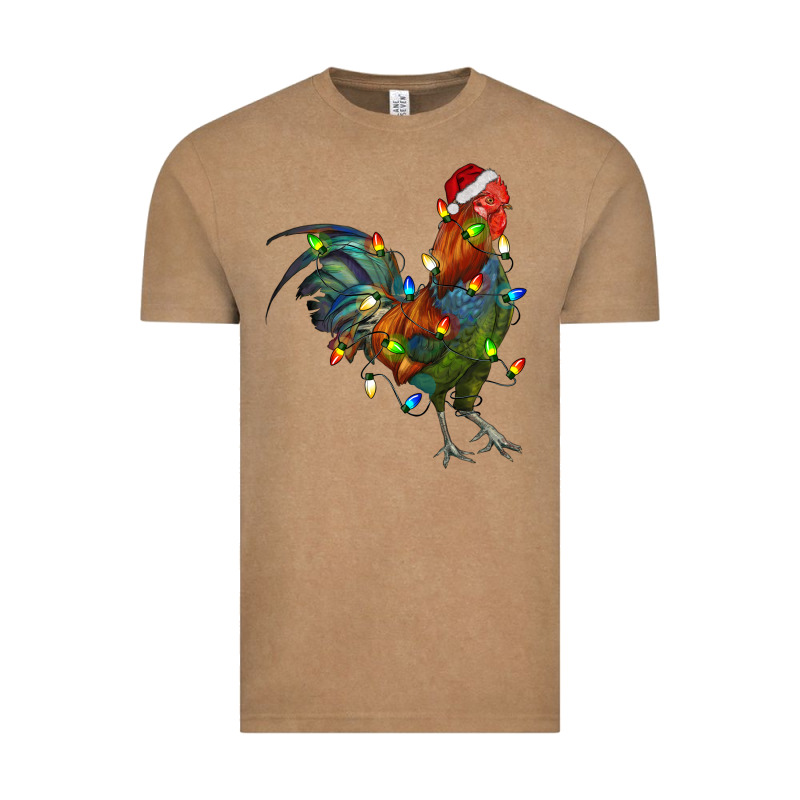 Christmas Lights Rooster Vintage Tee by RanaPortraitStore | Teevron