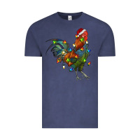 Vintage Denim Christmas Lights Rooster Vintage Tee - RanaPortraitStore