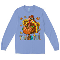 Colony Blue Thankful Turkey Long Sleeve Tee - texasbilliewilder