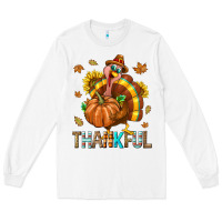 White Thankful Turkey Long Sleeve Tee - texasbilliewilder