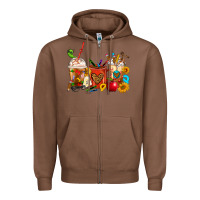 Chestnut Teacher Coffee Cups Zipper Hoodie - FaDigitalArtStudio