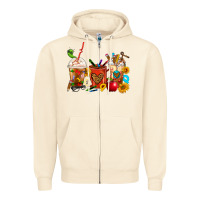 Sandshell Teacher Coffee Cups Zipper Hoodie - FaDigitalArtStudio