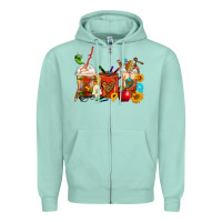 Seafoam Teacher Coffee Cups Zipper Hoodie - FaDigitalArtStudio