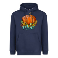 Navy pumpkin mini Heavyweight Hoodie - BundleAndBundleShop