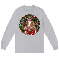 Moon Dust Brown Cow Christmas Long Sleeve Tee - RanaPortraitStore