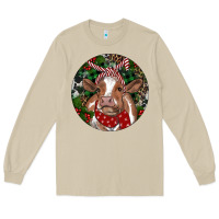 Mushroom Brown Cow Christmas Long Sleeve Tee - RanaPortraitStore