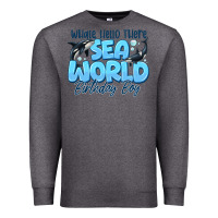 Charcoal Heather Whale Hello There Sea World Birthday Boy Premium Sweatshirt - CowhideDigitalArt