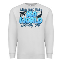 Dove Grey Whale Hello There Sea World Birthday Boy Premium Sweatshirt - CowhideDigitalArt