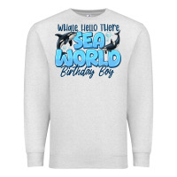 Oatmeal Heather Whale Hello There Sea World Birthday Boy Premium Sweatshirt - CowhideDigitalArt