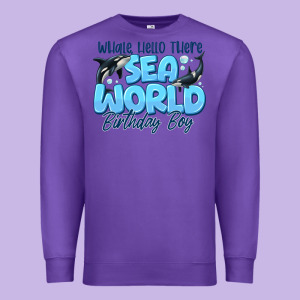Whale Hello There Sea World Birthday Boy Premium Sweatshirt Designed By Cowhidedigitalart