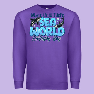 Whale Hello There Sea World Birthday Boy Premium Sweatshirt Designed By Cowhidedigitalart