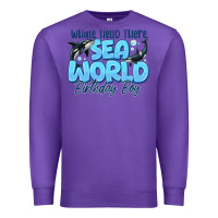 Purple Whale Hello There Sea World Birthday Boy Premium Sweatshirt - CowhideDigitalArt