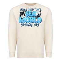 Sandshell Whale Hello There Sea World Birthday Boy Premium Sweatshirt - CowhideDigitalArt
