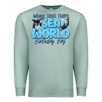 Seafoam Whale Hello There Sea World Birthday Boy Premium Sweatshirt - CowhideDigitalArt