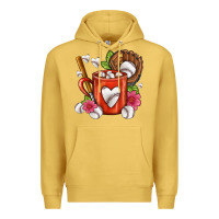 Antique Gold Baseball Coffee cup Premium Hoodie - FaDigitalArtStudio