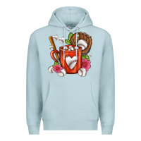 Blue Mist Baseball Coffee cup Premium Hoodie - FaDigitalArtStudio