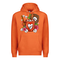 Carrot Baseball Coffee cup Premium Hoodie - FaDigitalArtStudio