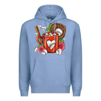 Colony Blue Baseball Coffee cup Premium Hoodie - FaDigitalArtStudio