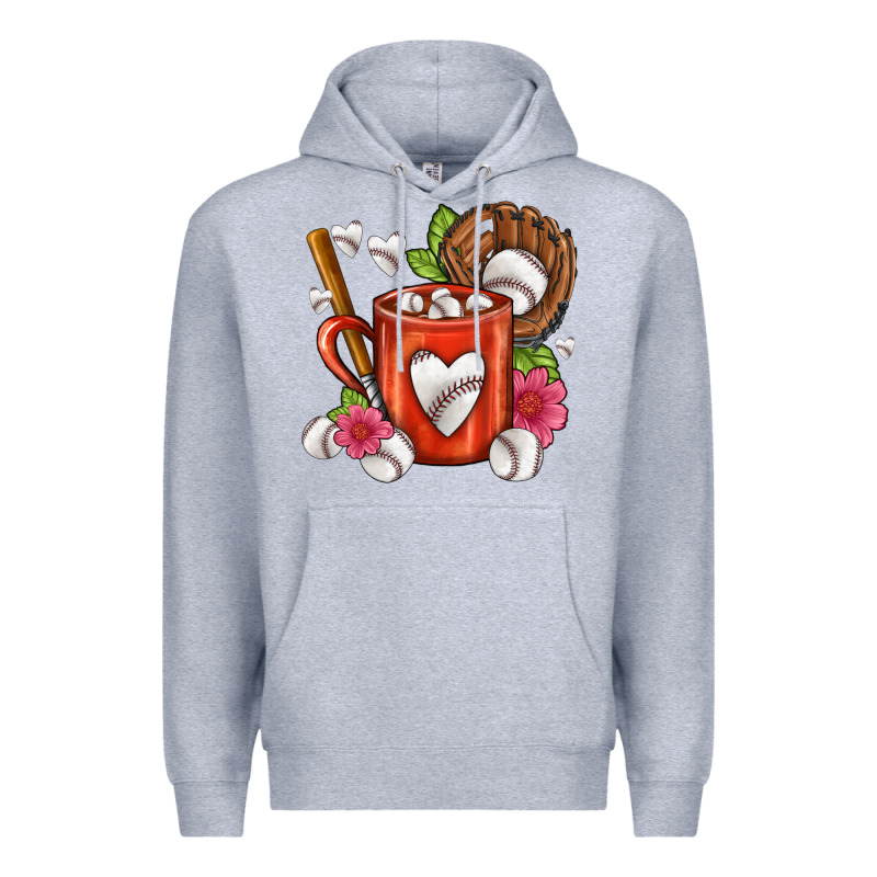 Baseball Coffee Cup Premium Hoodie by FaDigitalArtStudio | Teevron