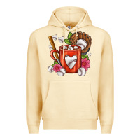 Pina Colada Baseball Coffee cup Premium Hoodie - FaDigitalArtStudio