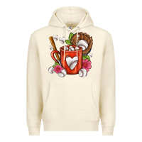 Sandshell Baseball Coffee cup Premium Hoodie - FaDigitalArtStudio