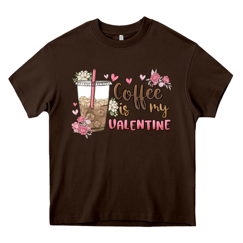 Coffee Is My Valentine Heavy Core Tee by MaliasSmallBusiness | Teevron