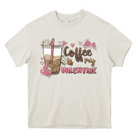 Cream coffee is my valentine Heavy Core Tee - MaliasSmallBusiness