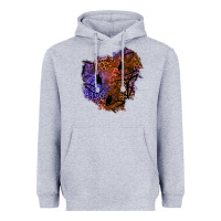 Heather Grey halloween patch  4 Heavyweight Hoodie - BundleAndBundleShop