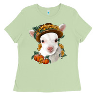 Matcha cute baby lamb thanksgiving nancy Ladies Tee - NancyCooperArtShop