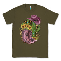 Army Green Pink Cowboy Boots Classic Tee - JahusDesignShop