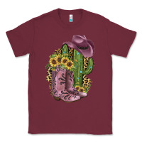 Burgundy Pink Cowboy Boots Classic Tee - JahusDesignShop