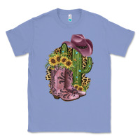 Colony Blue Pink Cowboy Boots Classic Tee - JahusDesignShop