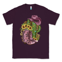Plum Pink Cowboy Boots Classic Tee - JahusDesignShop