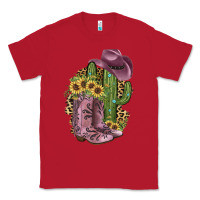 Red Pink Cowboy Boots Classic Tee - JahusDesignShop
