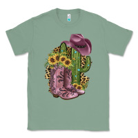 Sage Pink Cowboy Boots Classic Tee - JahusDesignShop
