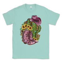 Seafoam Pink Cowboy Boots Classic Tee - JahusDesignShop