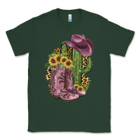 Sports Green Pink Cowboy Boots Classic Tee - JahusDesignShop