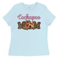 Baby Blue Cockapoo Mom Ladies Tee - Jasminsmagicworld
