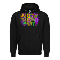 Black Just bead it Zipper Hoodie - FaDigitalArtStudio