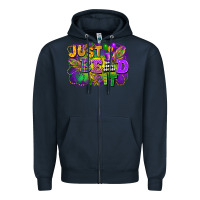 Navy Just bead it Zipper Hoodie - FaDigitalArtStudio